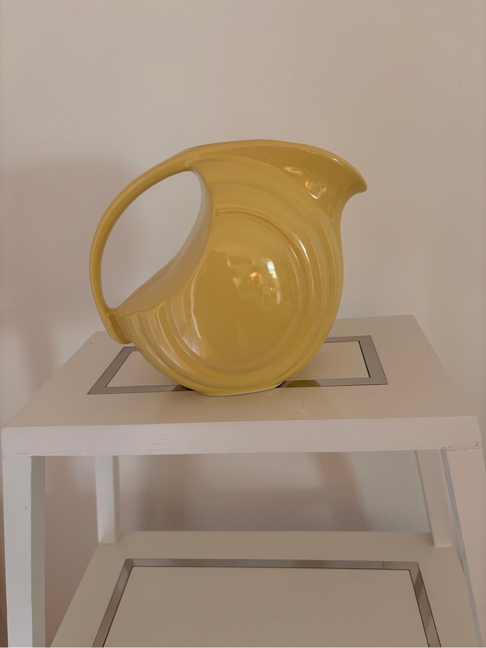 Vintage Yellow Hall Pitcher Styled with Daisies - Picture 4 of 6